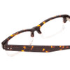 Close Up View of Ernest Hemingway H4613 Designer Single Vision Prescription Rx Eyeglasses in Tortoise Havana Brown Clear 2 Tone Unisex Rectangle Full Rim Acetate 50 mm