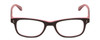 Front View of Ernest Hemingway H4617 Designer Single Vision Prescription Rx Eyeglasses in Matte Black Crystal Pink Layered Silver Studs Ladies Cateye Full Rim Acetate 48 mm
