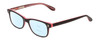 Profile View of Ernest Hemingway H4617 Designer Progressive Lens Blue Light Blocking Eyeglasses in Matte Black Crystal Pink Layered Silver Studs Ladies Cateye Full Rim Acetate 48 mm