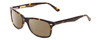 Profile View of Ernest Hemingway H4630 Designer Polarized Reading Sunglasses with Custom Cut Powered Amber Brown Lenses in Tortoise Havana Brown Gold Unisex Cateye Full Rim Acetate 53 mm