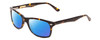 Profile View of Ernest Hemingway H4630 Designer Polarized Reading Sunglasses with Custom Cut Powered Blue Mirror Lenses in Tortoise Havana Brown Gold Unisex Cateye Full Rim Acetate 53 mm