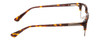 Side View of Ernest Hemingway H4650 Designer Reading Eye Glasses with Custom Cut Powered Lenses in Tortoise Yellow Brown Gold Gun Metal Ladies Cateye Semi-Rimless Metal 49 mm