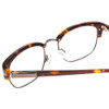 Close Up View of Ernest Hemingway H4650 Designer Bi-Focal Prescription Rx Eyeglasses in Tortoise Yellow Brown Gold Gun Metal Ladies Cateye Semi-Rimless Metal 49 mm