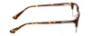 Side View of Ernest Hemingway H4650 Designer Progressive Lens Blue Light Blocking Eyeglasses in Tortoise Yellow Brown Gold Gun Metal Ladies Cateye Semi-Rimless Metal 49 mm