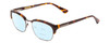Profile View of Ernest Hemingway H4650 Designer Progressive Lens Blue Light Blocking Eyeglasses in Tortoise Yellow Brown Gold Gun Metal Ladies Cateye Semi-Rimless Metal 49 mm