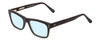 Profile View of Ernest Hemingway H4665 Designer Blue Light Blocking Eyeglasses in Matte Black Unisex Cateye Full Rim Acetate 53 mm