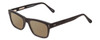 Profile View of Ernest Hemingway H4665 Designer Polarized Reading Sunglasses with Custom Cut Powered Amber Brown Lenses in Matte Black Unisex Cateye Full Rim Acetate 53 mm
