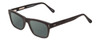 Profile View of Ernest Hemingway H4665 Designer Polarized Reading Sunglasses with Custom Cut Powered Smoke Grey Lenses in Matte Black Unisex Cateye Full Rim Acetate 53 mm
