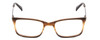 Front View of Ernest Hemingway H4679 Designer Reading Eye Glasses with Custom Cut Powered Lenses in Brown Honey Clear Gradient Mist Unisex Square Full Rim Acetate 53 mm
