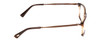 Side View of Ernest Hemingway H4679 Designer Progressive Lens Blue Light Blocking Eyeglasses in Brown Honey Clear Gradient Mist Unisex Square Full Rim Acetate 53 mm