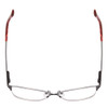 Top View of Ernest Hemingway H4680 Ladies Cateye Semi-Rimless Eyeglasses in Black Clear 52mm