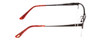 Side View of Ernest Hemingway H4680 Ladies Cateye Semi-Rimless Eyeglasses in Black Clear 52mm