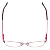Top View of Ernest Hemingway H4680 Cateye Semi-Rimless Eyeglasses in Burgundy Red Clear 52mm