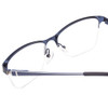Close Up View of Ernest Hemingway 4680 Ladies Cateye Semi-Rimless Eyeglasses Navy Blue Clear 52mm