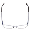 Top View of Ernest Hemingway 4680 Ladies Cateye Semi-Rimless Eyeglasses Navy Blue Clear 52mm