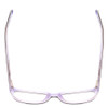 Top View of Ernest Hemingway 4684 Unisex Cateye Eyeglasses in Black White Crystal Layer 53mm