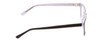 Side View of Ernest Hemingway H4684 Designer Progressive Lens Prescription Rx Eyeglasses in Shiny Black White Clear Crystal Triple Layered Unisex Cateye Full Rim Acetate 53 mm