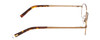 Side View of Ernest Hemingway 4695 Unisex Round Stainless Steel Eyeglasses Gold/Tortoise 48mm
