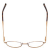 Top View of Ernest Hemingway 4695 Unisex Round Stainless Steel Eyeglasses Gold/Tortoise 48mm