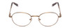 Front View of Ernest Hemingway 4695 Unisex Round Stainless Steel Eyeglasses Gold/Tortoise 48mm