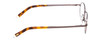Side View of Ernest Hemingway H4695 Designer Blue Light Blocking Eyeglasses in Pewter Silver/Tortoise Havana Clear Tips Unisex Round Full Rim Stainless Steel 48 mm