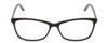Front View of Ernest Hemingway H4696 Designer Single Vision Prescription Rx Eyeglasses in Shiny Black/Tortoise Havana Brown Yellow Ladies Cateye Full Rim Acetate 54 mm