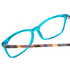 Close Up View of Ernest Hemingway 4696 Women Cateye Eyeglasses Teal Blue Green Crystal/Brown 54mm