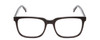 Front View of Ernest Hemingway 4697 Unisex Square Acetate Designer Eyeglasses Gloss Black 53mm