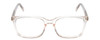 Front View of Ernest Hemingway H4697 Designer Bi-Focal Prescription Rx Eyeglasses in Gloss Crystal Clear Unisex Square Full Rim Acetate 53 mm