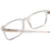 Close Up View of Ernest Hemingway H4697 Designer Progressive Lens Prescription Rx Eyeglasses in Gloss Crystal Clear Unisex Square Full Rim Acetate 53 mm