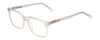 Profile View of Ernest Hemingway H4697 Designer Progressive Lens Blue Light Blocking Eyeglasses in Gloss Crystal Clear Unisex Square Full Rim Acetate 53 mm