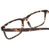 Close Up View of Ernest Hemingway 4697 Unisex Square Eyeglasses Tortoise Havana Brown Yellow 53mm
