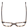 Top View of Ernest Hemingway H4697 Designer Single Vision Prescription Rx Eyeglasses in Gloss Tortoise Havana Brown Yellow Unisex Square Full Rim Acetate 53 mm