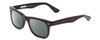 Profile View of Ernest Hemingway H4721 Designer Polarized Sunglasses with Custom Cut Smoke Grey Lenses in Gloss Black Silver Studs  Unisex Cateye Full Rim Acetate 50 mm