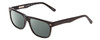 Profile View of Ernest Hemingway H4723 Designer Polarized Sunglasses with Custom Cut Smoke Grey Lenses in Gloss Black Silver Studs  Unisex Cateye Full Rim Acetate 57 mm