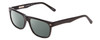 Profile View of Ernest Hemingway H4723 Designer Polarized Reading Sunglasses with Custom Cut Powered Smoke Grey Lenses in Gloss Black Silver Studs  Unisex Cateye Full Rim Acetate 57 mm