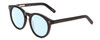 Profile View of Ernest Hemingway H4725 Designer Blue Light Blocking Eyeglasses in Gloss Black Ladies Cateye Full Rim Acetate 52 mm