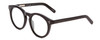 Profile View of Ernest Hemingway H4725 Designer Progressive Lens Blue Light Blocking Eyeglasses in Gloss Black Ladies Cateye Full Rim Acetate 52 mm