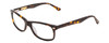 Profile View of Ernest Hemingway H4730 Designer Single Vision Prescription Rx Eyeglasses in Tortoise Havana Brown Gold/Silver Stud Unisex Rectangle Full Rim Acetate 53 mm