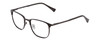Profile View of Ernest Hemingway H4731 Designer Blue Light Blocking Eyeglasses in Matte Metallic Black Unisex Cateye Full Rim Metal 52 mm