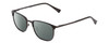 Profile View of Ernest Hemingway H4731 Designer Polarized Sunglasses with Custom Cut Smoke Grey Lenses in Matte Metallic Black Unisex Cateye Full Rim Metal 52 mm
