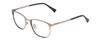 Profile View of Ernest Hemingway H4731 Designer Progressive Lens Blue Light Blocking Eyeglasses in Matte Metallic Gun Metal Unisex Cateye Full Rim Metal 52 mm