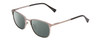 Profile View of Ernest Hemingway H4731 Designer Polarized Sunglasses with Custom Cut Smoke Grey Lenses in Matte Metallic Gun Metal Unisex Cateye Full Rim Metal 52 mm