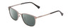 Profile View of Ernest Hemingway H4731 Designer Polarized Reading Sunglasses with Custom Cut Powered Smoke Grey Lenses in Matte Metallic Gun Metal Unisex Cateye Full Rim Metal 52 mm