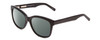 Profile View of Ernest Hemingway H4732 Designer Polarized Sunglasses with Custom Cut Smoke Grey Lenses in Gloss Black Ladies Cateye Full Rim Acetate 56 mm