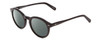 Profile View of Ernest Hemingway H4733 Designer Polarized Reading Sunglasses with Custom Cut Powered Smoke Grey Lenses in Gloss Black Unisex Cateye Full Rim Acetate 49 mm