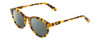 Profile View of Ernest Hemingway H4733 Designer Polarized Sunglasses with Custom Cut Smoke Grey Lenses in Gloss Tortoise Havana Yellow Gold Brown Ladies Cateye Full Rim Acetate 49 mm