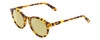 Profile View of Ernest Hemingway H4733 Designer Polarized Reading Sunglasses with Custom Cut Powered Sun Flower Yellow Lenses in Gloss Tortoise Havana Yellow Gold Brown Ladies Cateye Full Rim Acetate 49 mm