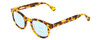 Profile View of Ernest Hemingway H4734 Designer Progressive Lens Blue Light Blocking Eyeglasses in Gloss Tortoise Havana Yellow Gold Brown Ladies Cateye Full Rim Acetate 49 mm