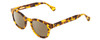Profile View of Ernest Hemingway H4734 Designer Polarized Reading Sunglasses with Custom Cut Powered Amber Brown Lenses in Gloss Tortoise Havana Yellow Gold Brown Ladies Cateye Full Rim Acetate 49 mm